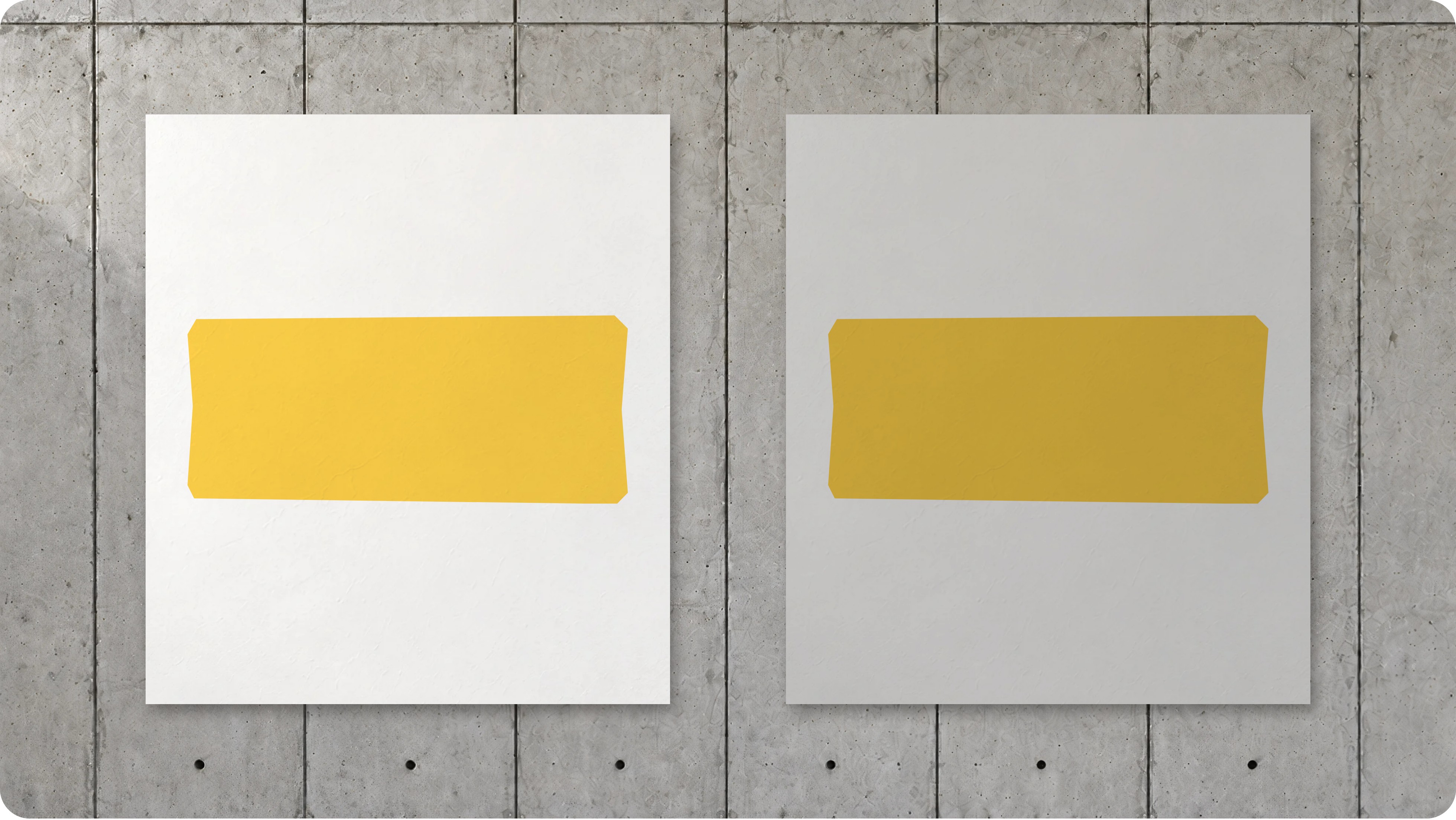 The same yellow paint on a SIG-MR base and on a greyer Rajasthan or Gujarat base
