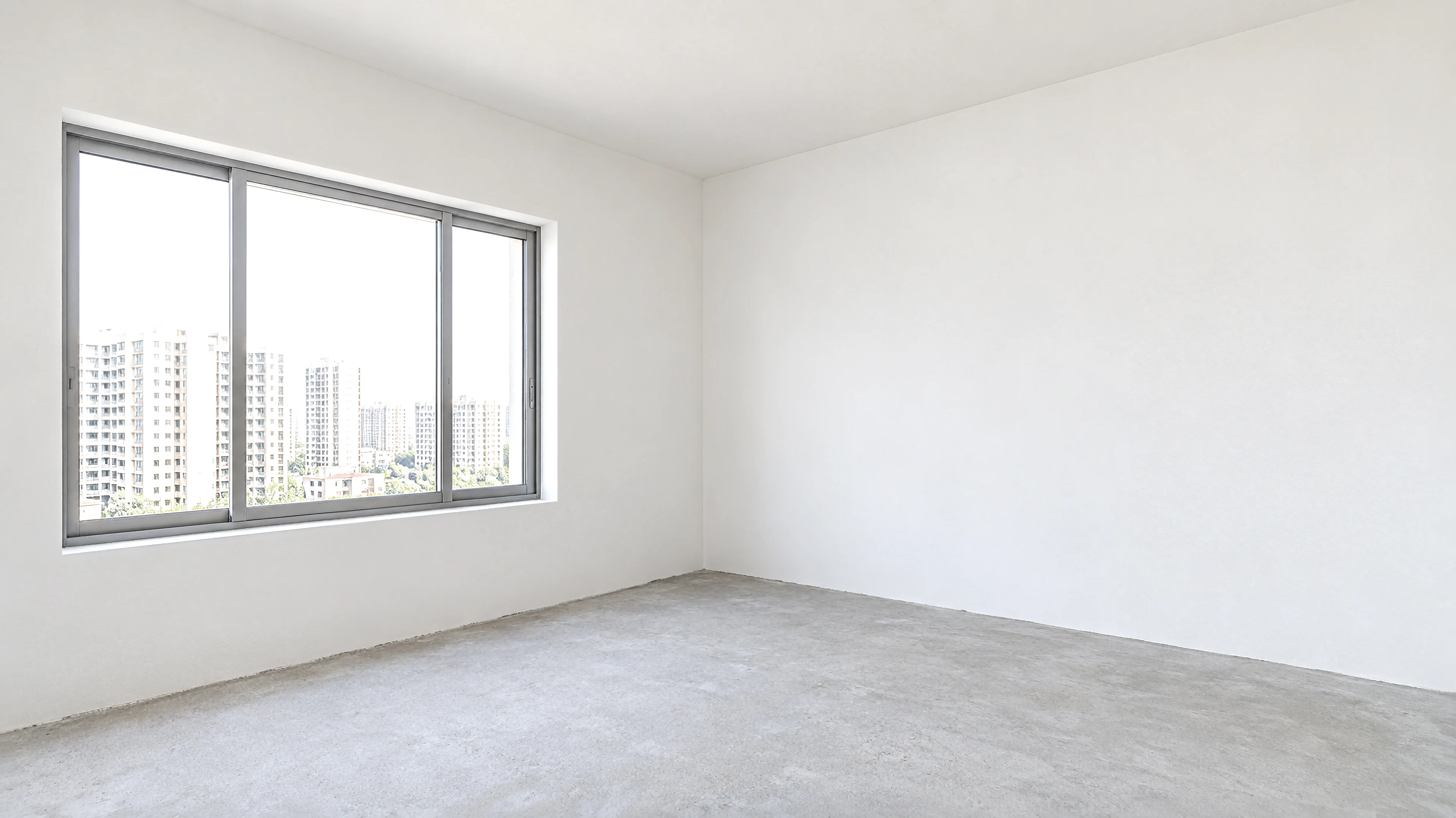 A white plastered room